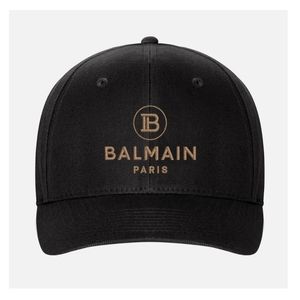 Balmain Black and Gold Logo Cap